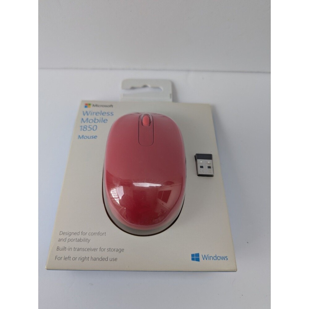 Microsoft Wireless Mobile Mouse 1850 Red – Sealed USB Receiver Windows & Mac